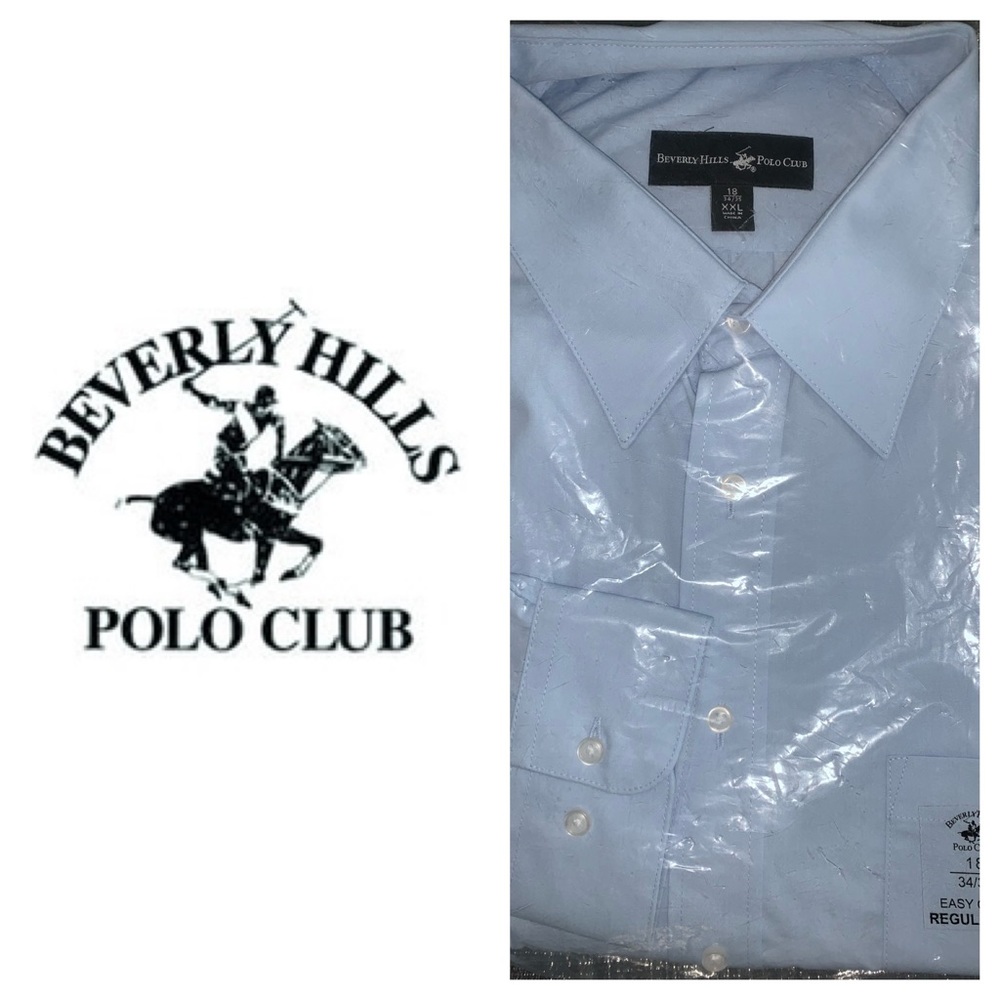 Mens Easy Care Spread Collar Regular Dress Shirt
